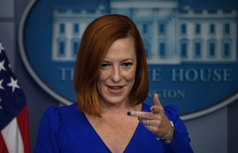Jen Psaki Speaks at a Press Brieifing