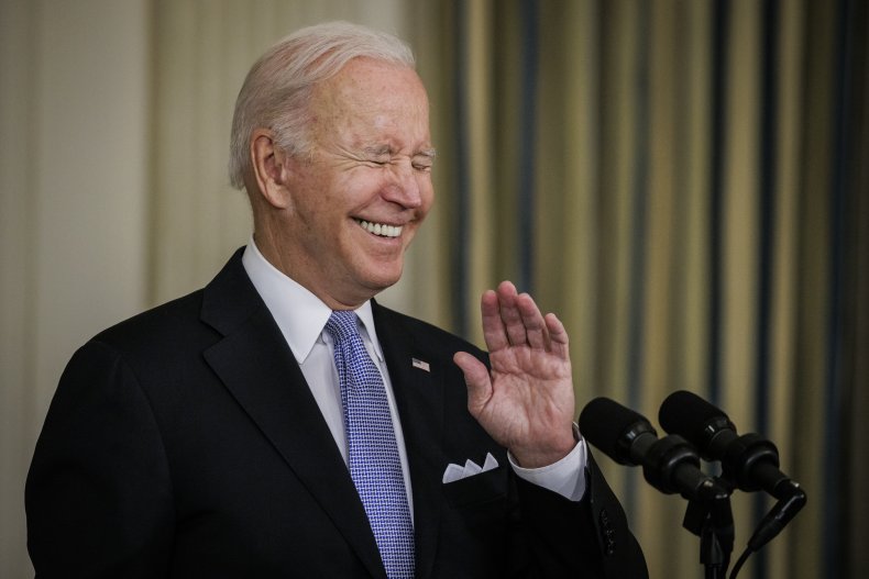 Biden Speaks in the State Dining Room