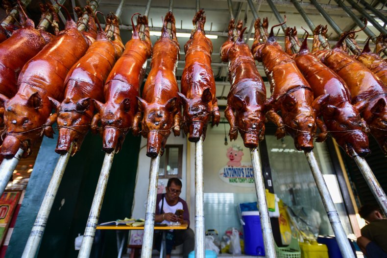 Roasted pig