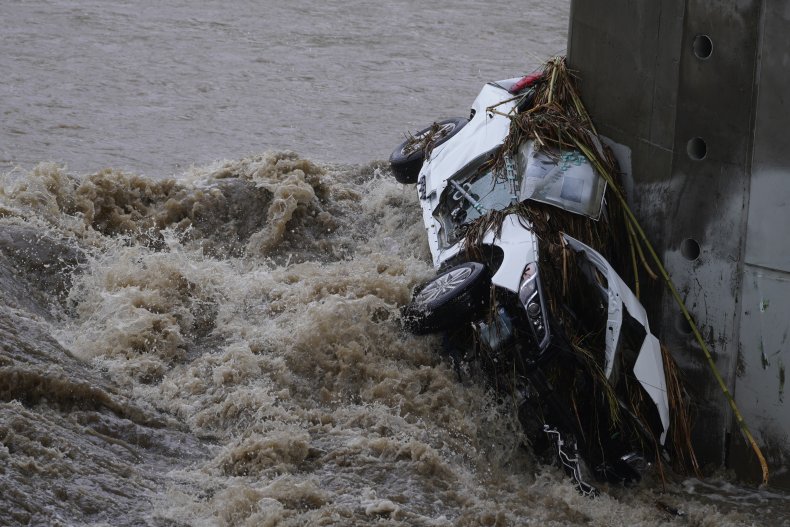 Vehicle in River, California