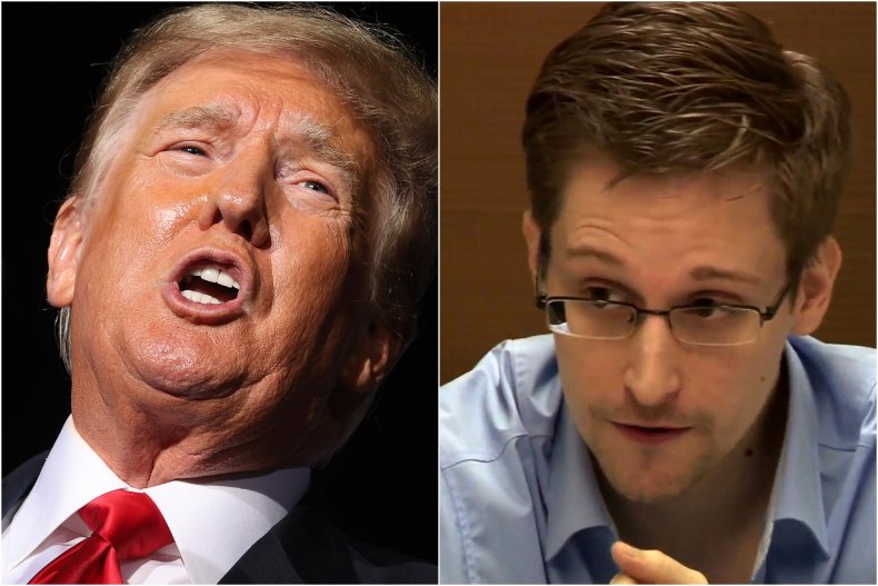 Composite Image Shows Trump and Snowden