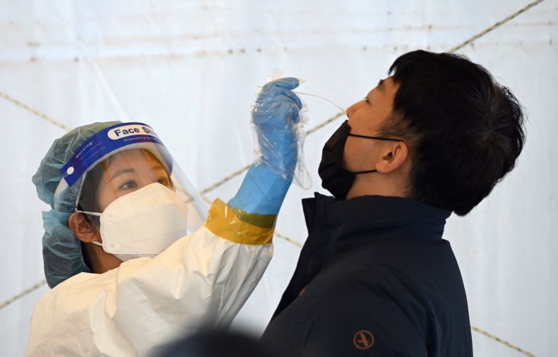 Man gets tested for COVID-19