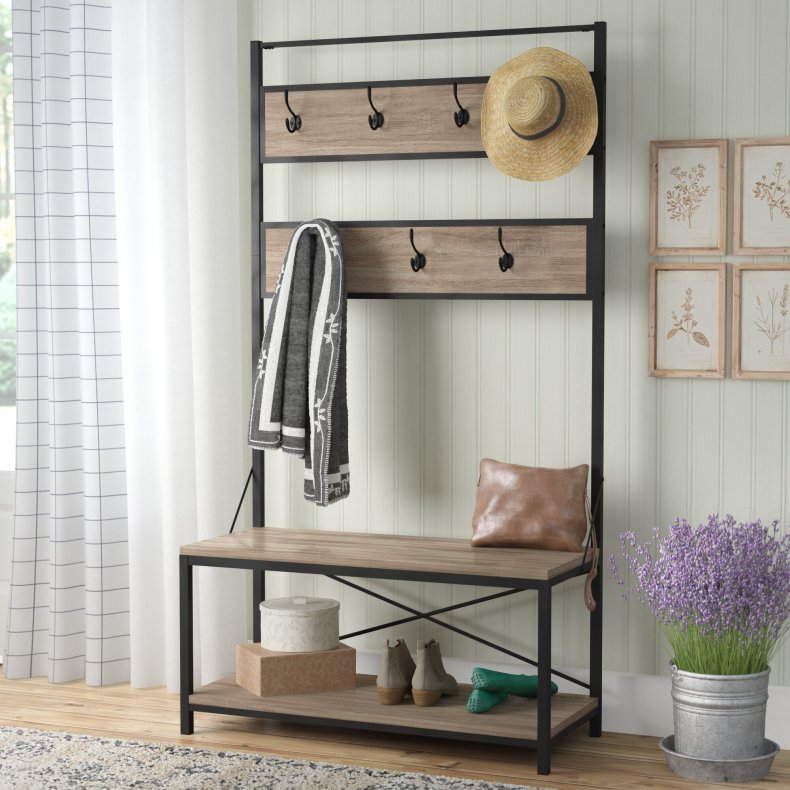 The Gracie Oak Hall Tree Bench, Storage