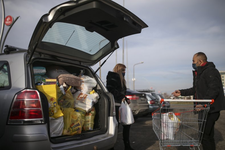 Edirne, Turkey, Bulgaria, shoppers, car