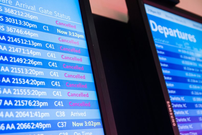 Canceled Flights From Winter Storm