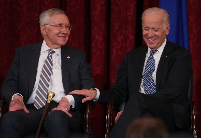 Harry Reid Pictured with Biden in 2016