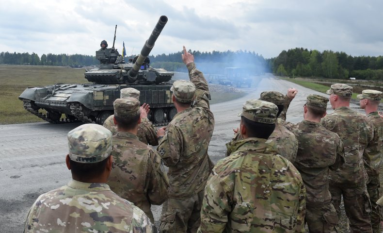US and Ukraine soldiers at Germany drills
