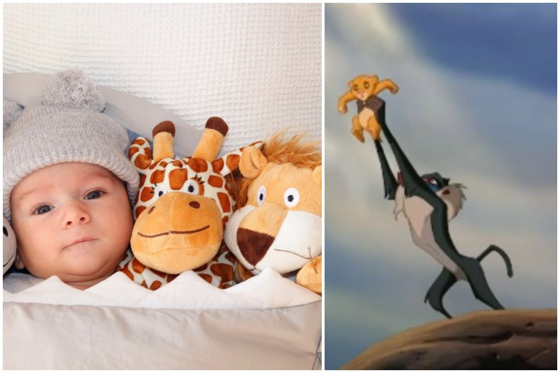 Baby and lion king
