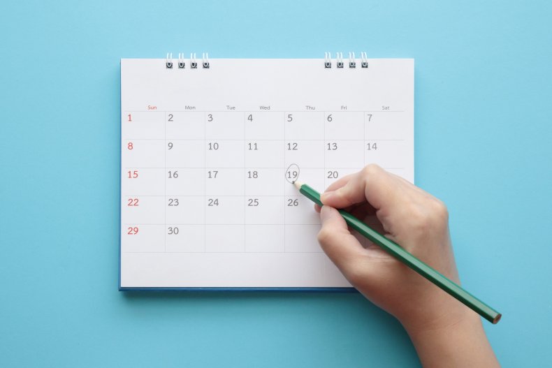 stock image of calendar