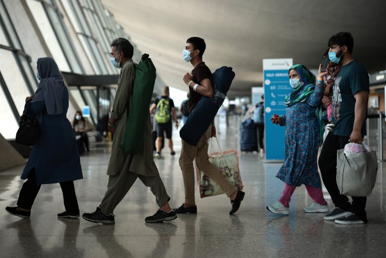Dulles International Airport, Afghan refugees