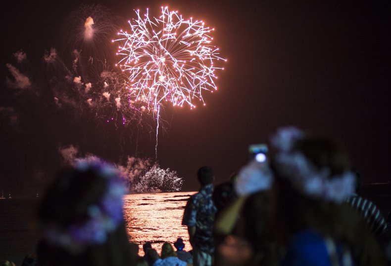 Fireworks in Hawaii.