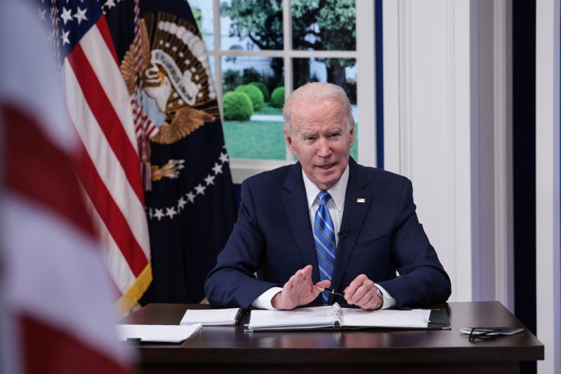 U.S. President Joe Biden speaks during a 