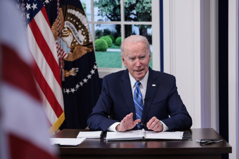 U.S. President Joe Biden speaks during a