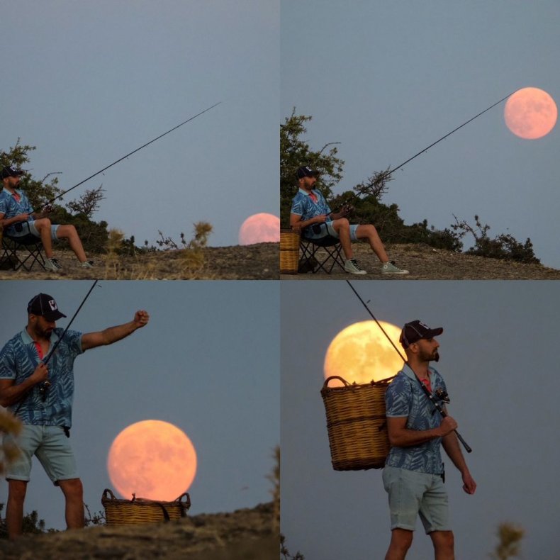 Moon and fishing