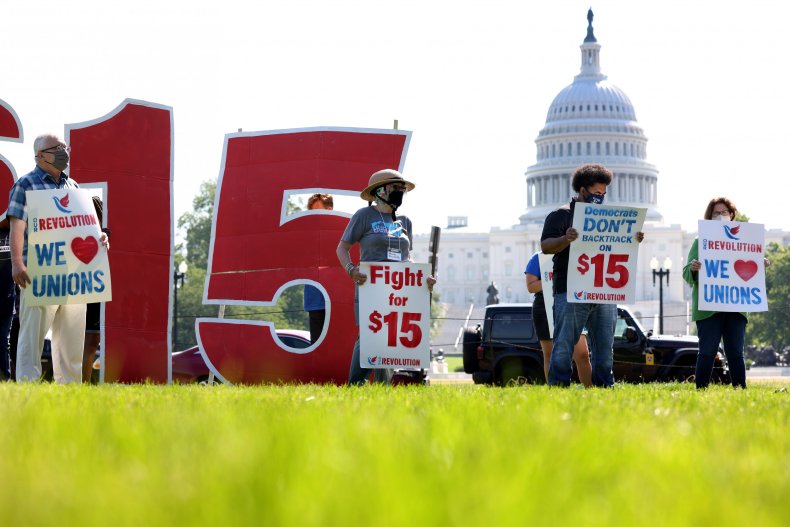 Labor Activists Rally on the National Mall