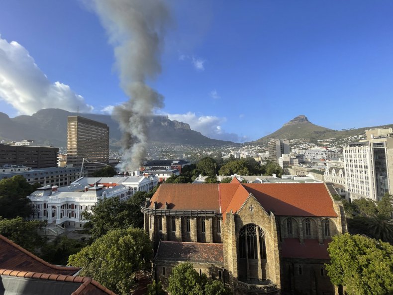 Fire at Cape Town 