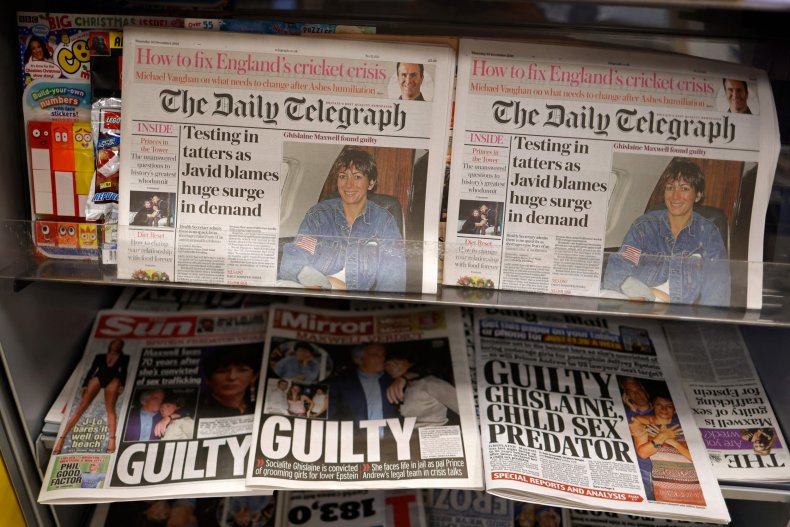 Headlines after Ghislaine Maxwell verdict