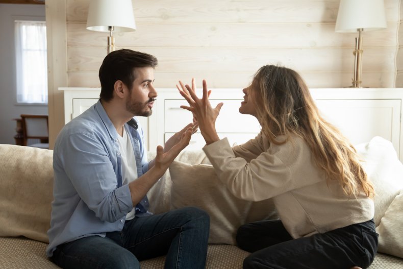Upset wife