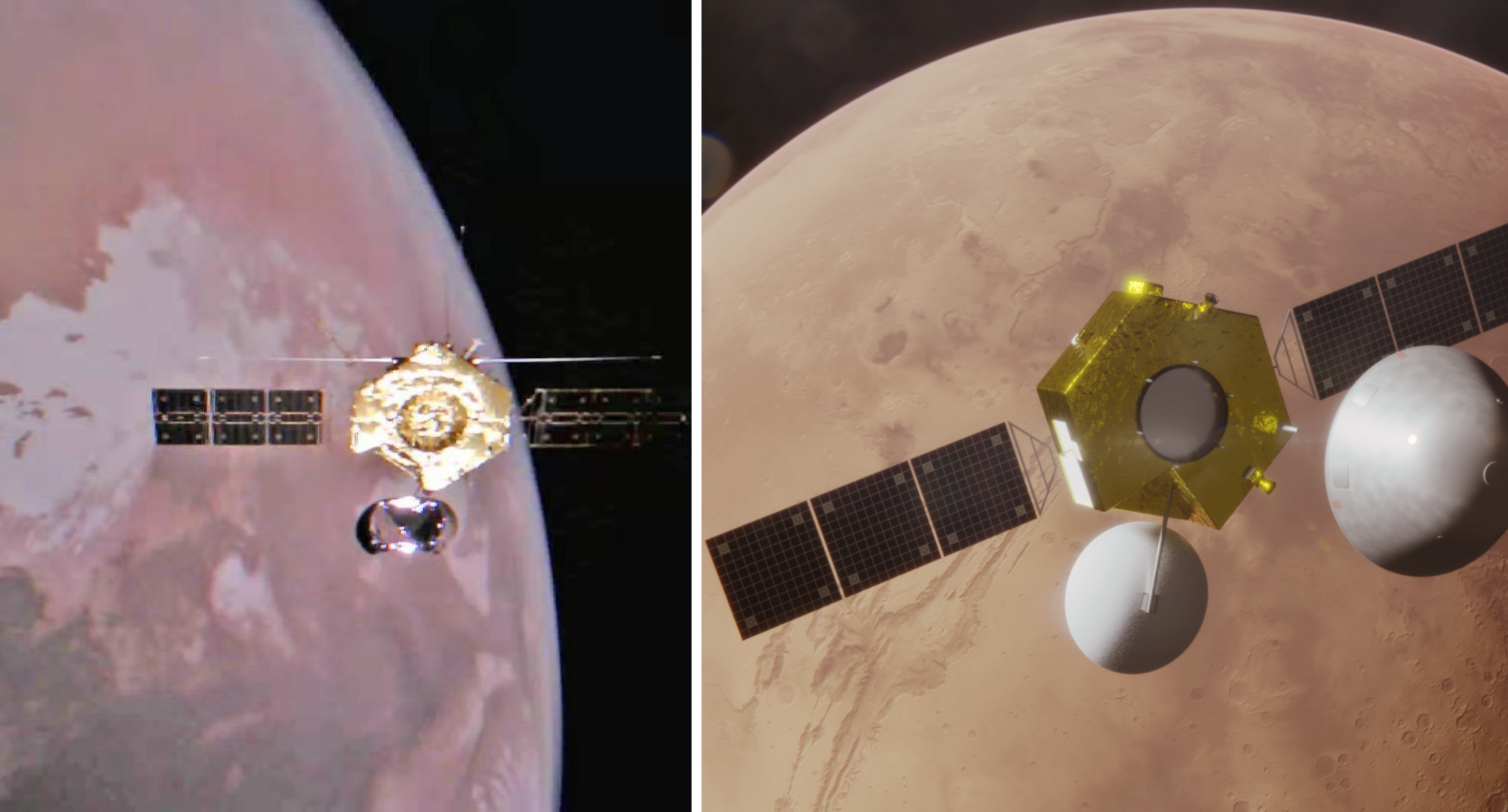 Mars Images China Has Taken So Far as Orbiter Snaps Selfie Above the Red Planet - Vimarsana News