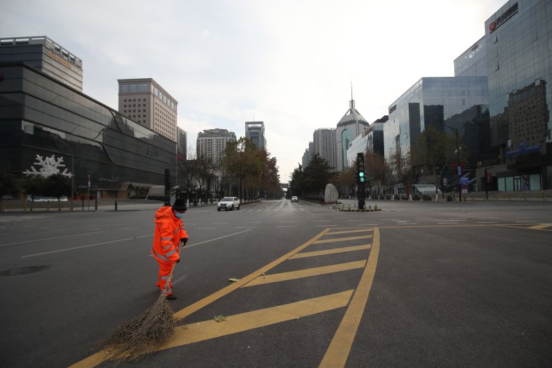 Deserted Xi'an Street