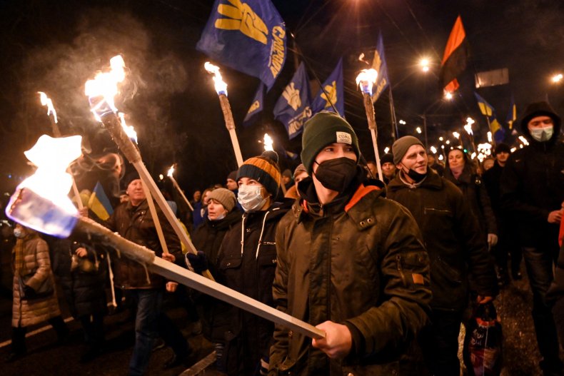 Ukraine, nationalist, march, independence, Kyiv