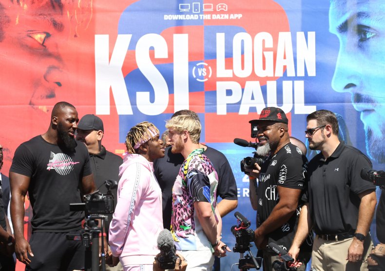 KSI and Logan Paul in LA, California.