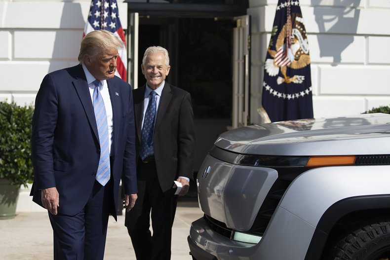 Trump inspects electric pickup truck
