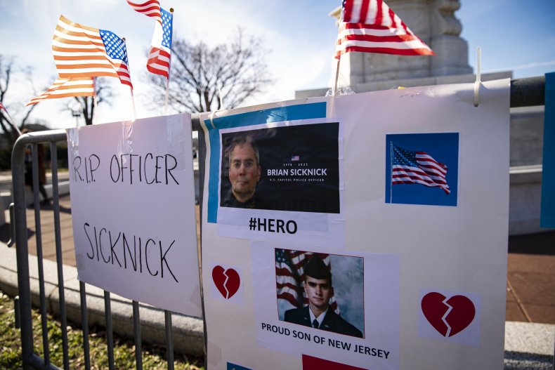 Capitol's Memorial to Officer Brian Sicknick.