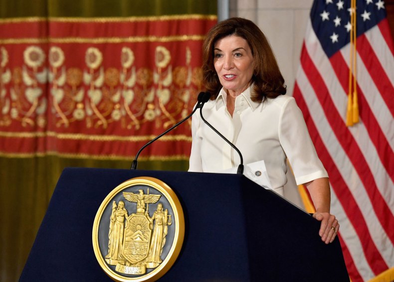 Protesteres Flock Hochul State of the State