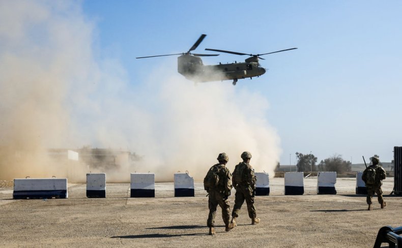 American soldiers on foot