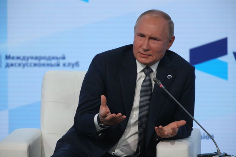 Russian President Vladimir Putin speaks