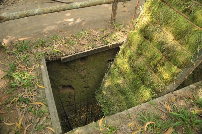 Underground trap used during Vietnam war.