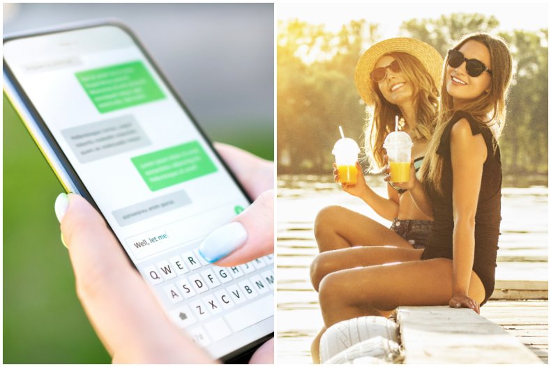 File photo of texts and two women.
