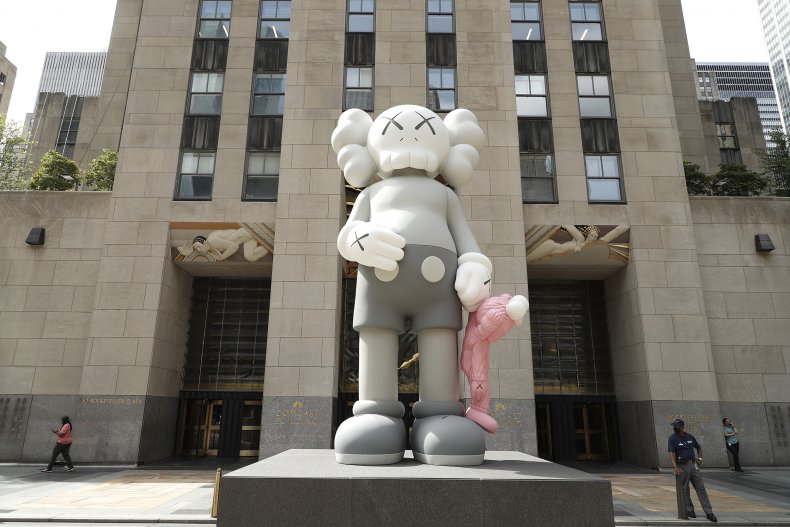 KAWS Statue at The Rockefeller Center