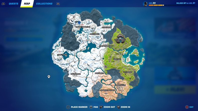 Fortnite Timber Pine Location on Map