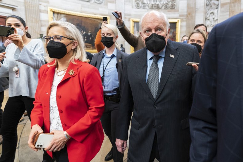 Liz and Dick Cheney at the Capitol.