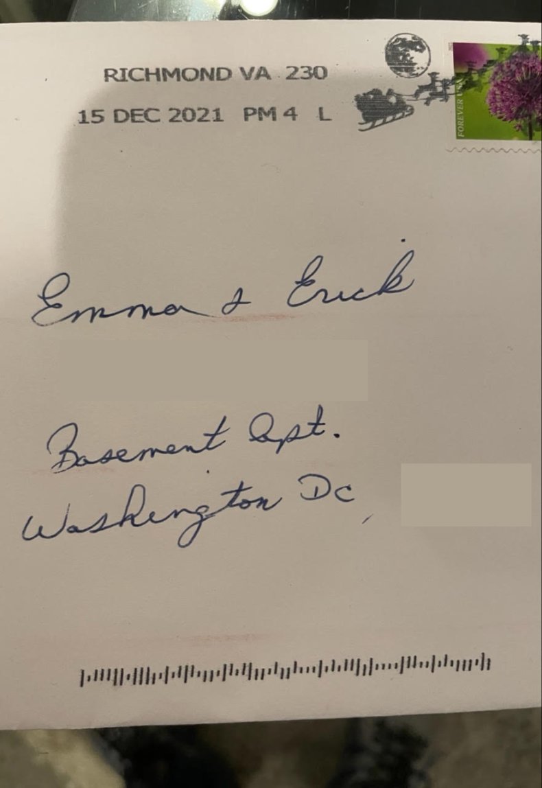 Eric Swalwell Christmas Card Misdelivered Envelope