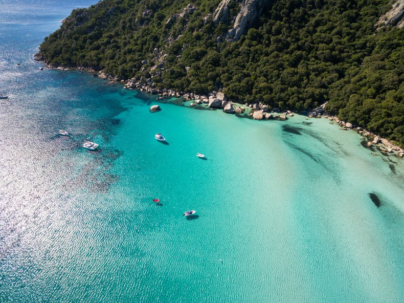 Santa Giulia beach,Corsica, France