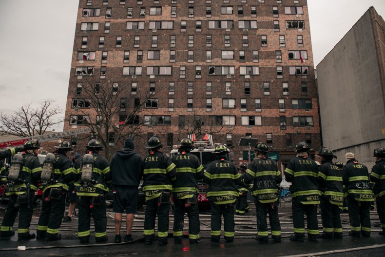 First responders at Bronx fire