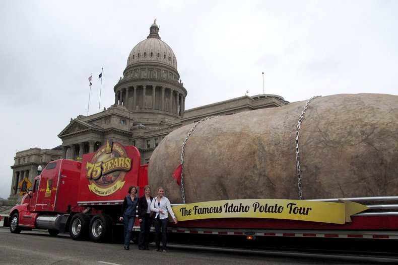 Il grande camion di patate dell'Idaho