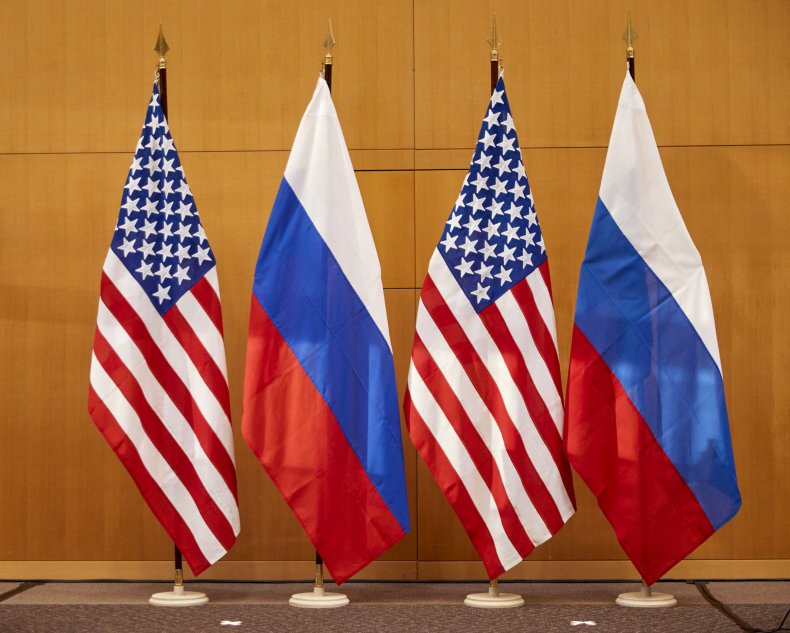 Russian U.S. Flags