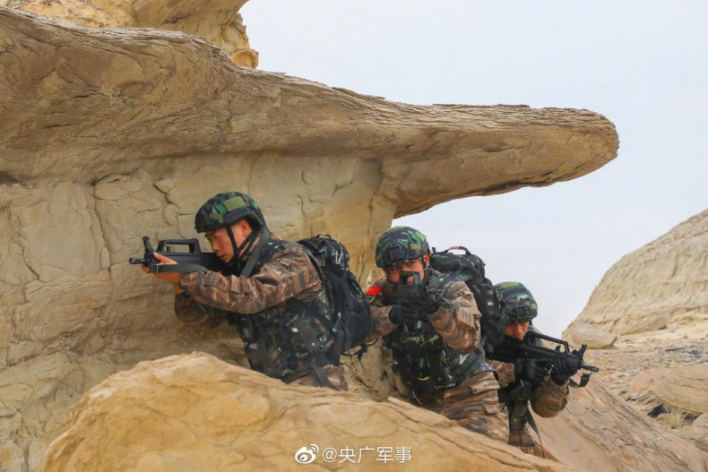 China, military, training, Karamay, Xinjiang