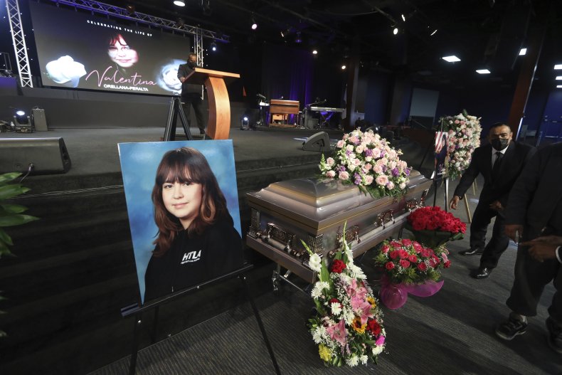 Valentina Orellana-Peralta, funeral