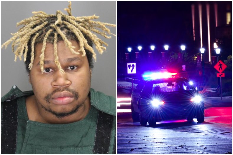 Docquen Jovo Watkins and police car photo