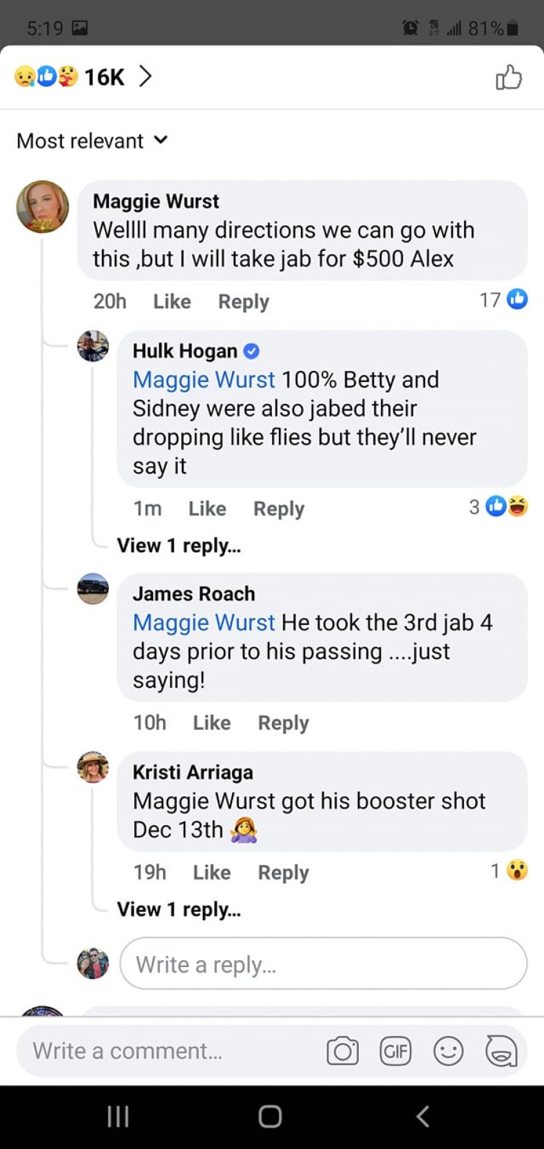 Facebook comment