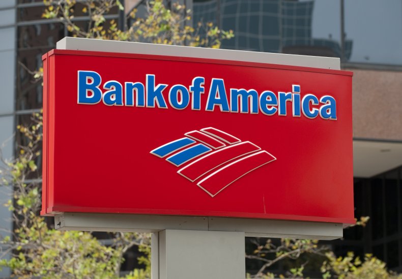 A Bank of America sign in Virginia.