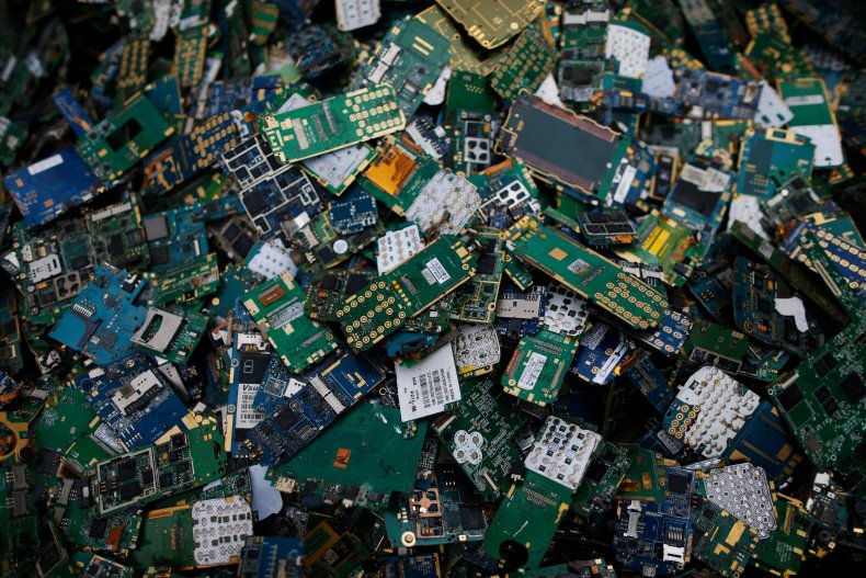 Discarded electrical and electronic components