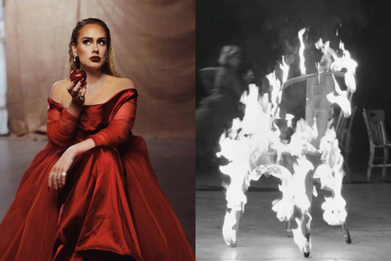 Adele burning chair