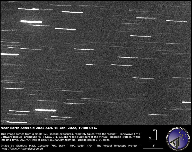 Asteroide 2022 AC4