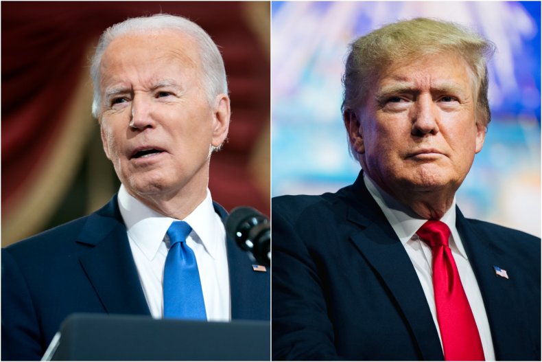 Composite Image Shows Biden and Trump